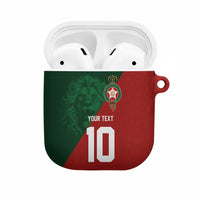 Custom Morocco National Football AirPods Case The Atlas Lions Spirit - Wonder Print Shop