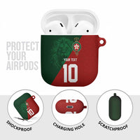 Custom Morocco National Football AirPods Case The Atlas Lions Spirit - Wonder Print Shop
