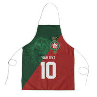 Custom Morocco National Football Apron The Atlas Lions Spirit - Wonder Print Shop
