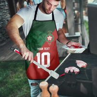 Custom Morocco National Football Apron The Atlas Lions Spirit - Wonder Print Shop