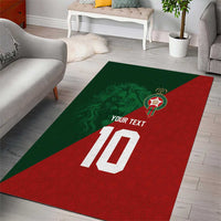 Custom Morocco National Football Area Rug The Atlas Lions Spirit - Wonder Print Shop
