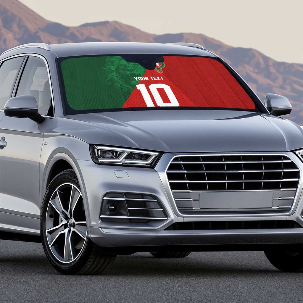 Custom Morocco National Football Auto Sun Shade The Atlas Lions Spirit - Wonder Print Shop