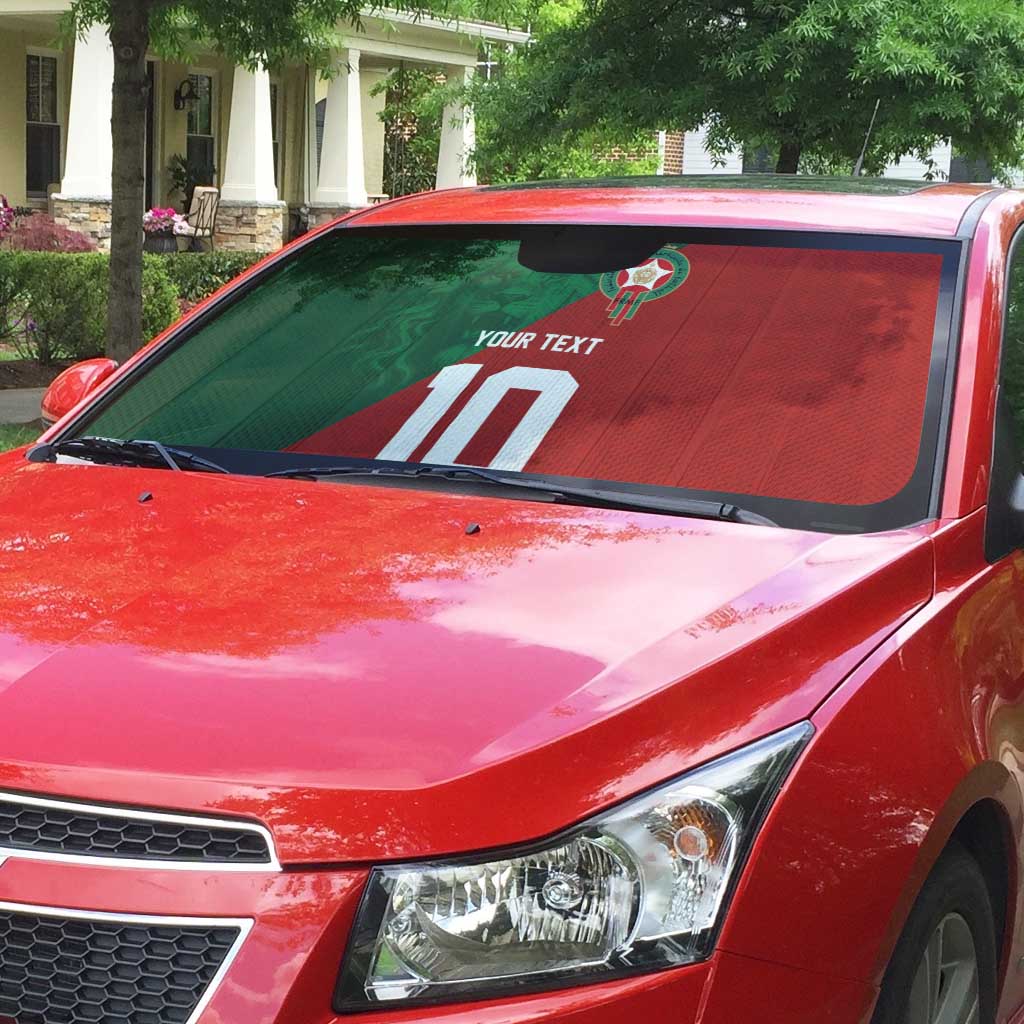 Custom Morocco National Football Auto Sun Shade The Atlas Lions Spirit - Wonder Print Shop