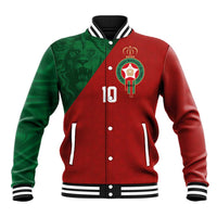 Custom Morocco National Football Baseball Jacket The Atlas Lions Spirit - Wonder Print Shop