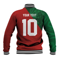 Custom Morocco National Football Baseball Jacket The Atlas Lions Spirit - Wonder Print Shop