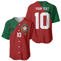 Custom Morocco National Football Baseball Jersey The Atlas Lions Spirit - Wonder Print Shop