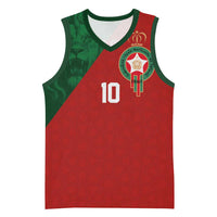 Custom Morocco National Football Basketball Jersey The Atlas Lions Spirit - Wonder Print Shop