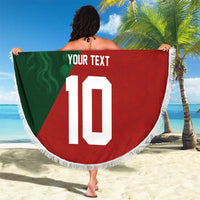 Custom Morocco National Football Beach Blanket The Atlas Lions Spirit - Wonder Print Shop