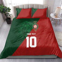 Custom Morocco National Football Bedding Set The Atlas Lions Spirit - Wonder Print Shop