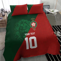 Custom Morocco National Football Bedding Set The Atlas Lions Spirit - Wonder Print Shop