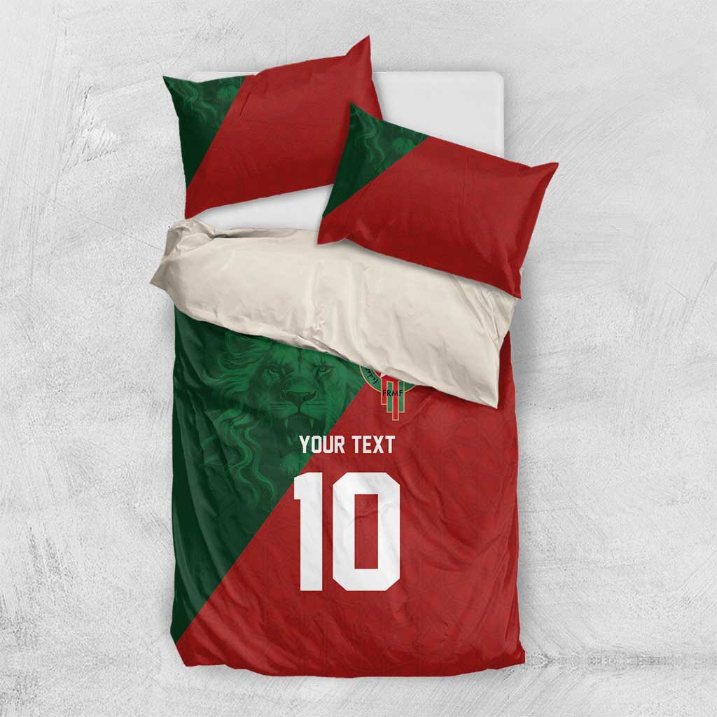 Custom Morocco National Football Bedding Set The Atlas Lions Spirit - Wonder Print Shop