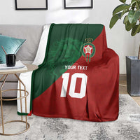 Custom Morocco National Football Blanket The Atlas Lions Spirit - Wonder Print Shop