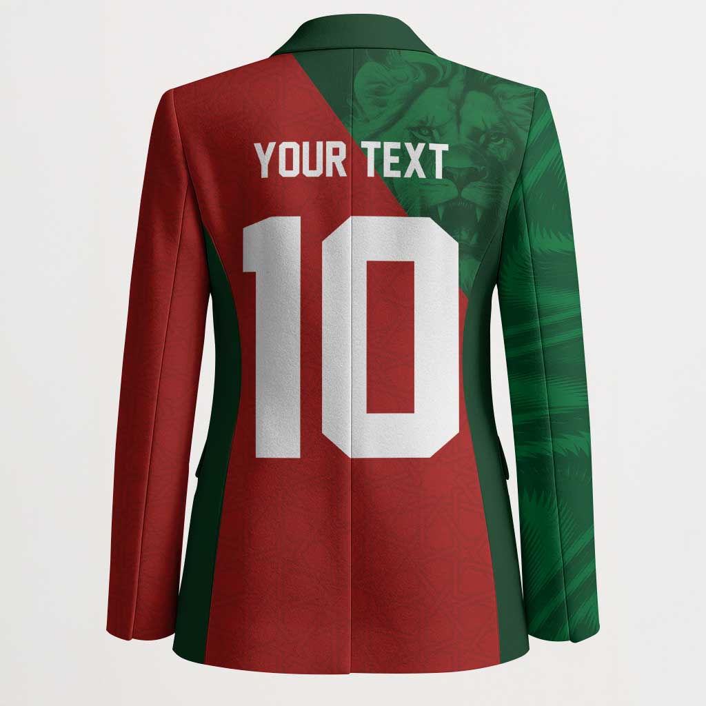 Custom Morocco National Football Blazer The Atlas Lions Spirit - Wonder Print Shop