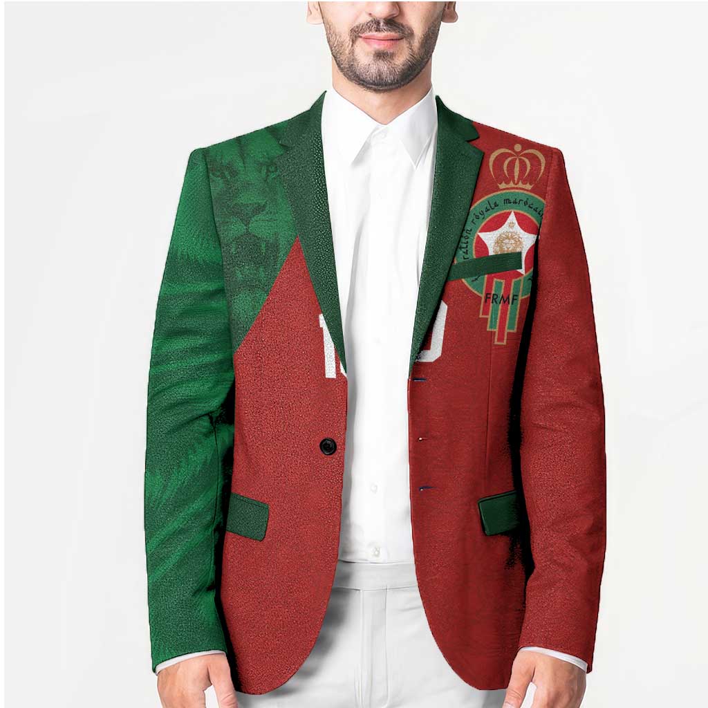 Custom Morocco National Football Blazer The Atlas Lions Spirit - Wonder Print Shop