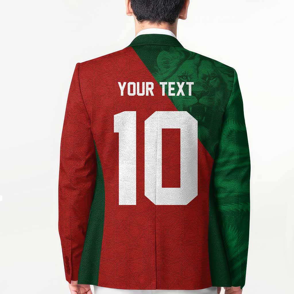 Custom Morocco National Football Blazer The Atlas Lions Spirit - Wonder Print Shop