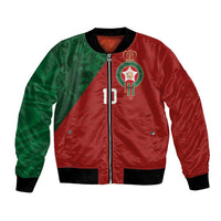 Custom Morocco National Football Bomber Jacket The Atlas Lions Spirit - Wonder Print Shop