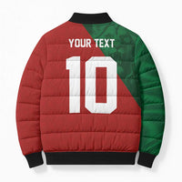 Custom Morocco National Football Bomber Puffer Jacket The Atlas Lions Spirit - Wonder Print Shop