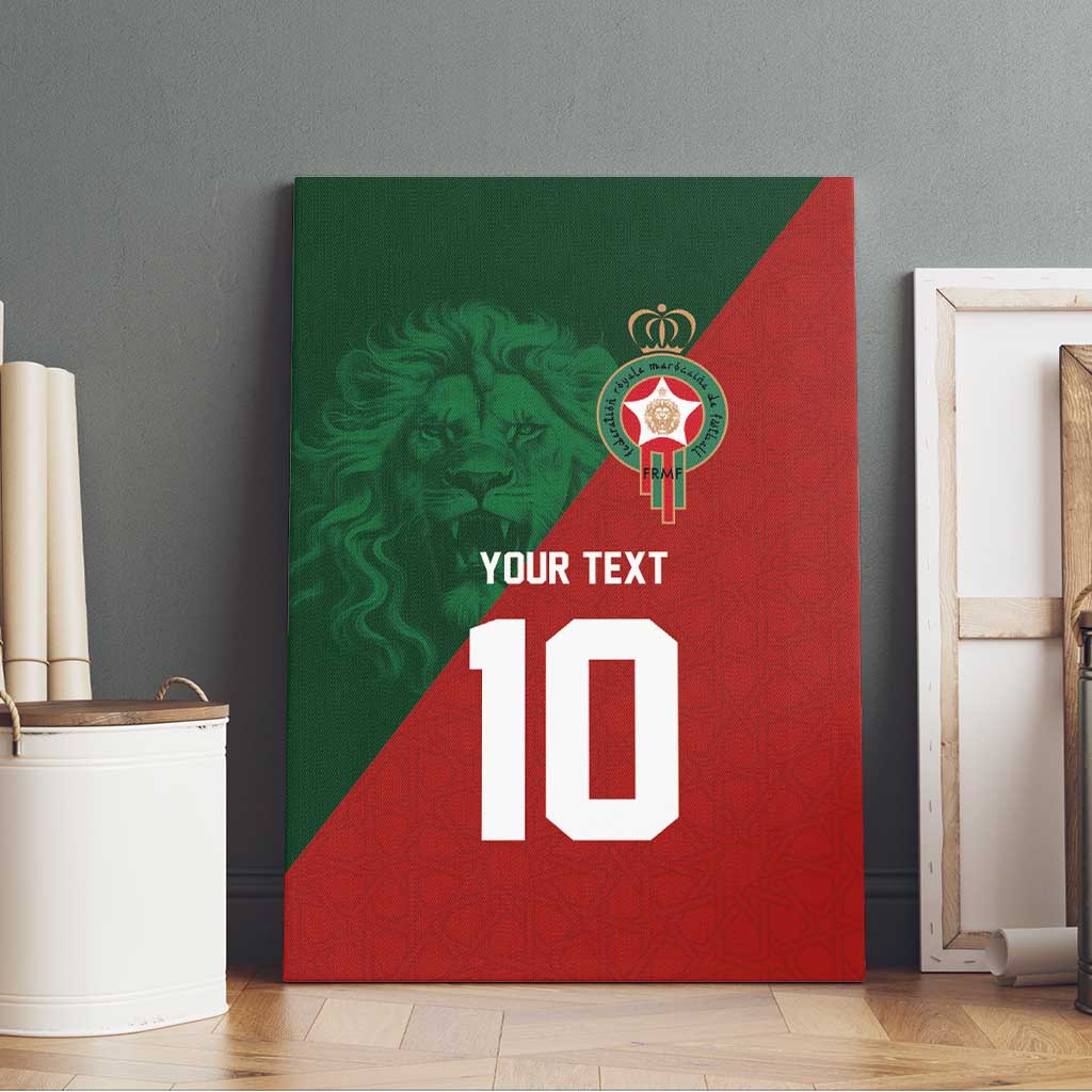 Custom Morocco National Football Canvas Wall Art The Atlas Lions Spirit - Wonder Print Shop