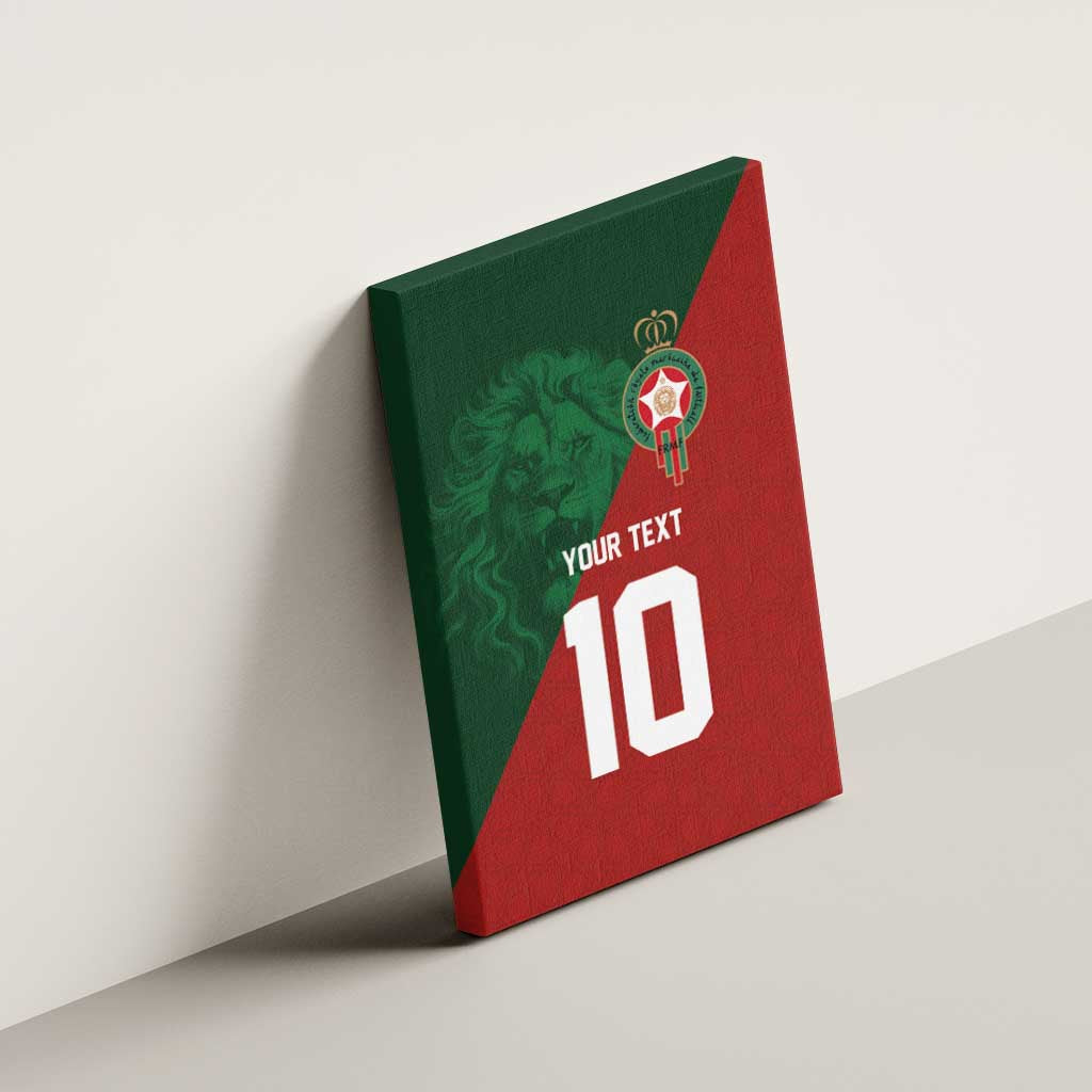Custom Morocco National Football Canvas Wall Art The Atlas Lions Spirit - Wonder Print Shop