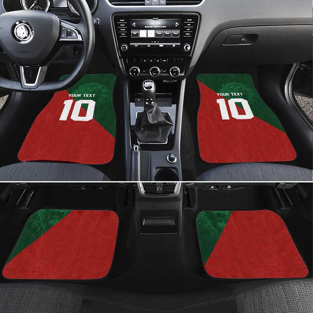 Custom Morocco National Football Car Mats The Atlas Lions Spirit - Wonder Print Shop
