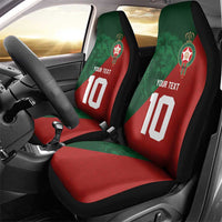 Custom Morocco National Football Car Seat Cover The Atlas Lions Spirit - Wonder Print Shop