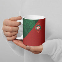 Custom Morocco National Football Ceramic Mug The Atlas Lions Spirit - Wonder Print Shop