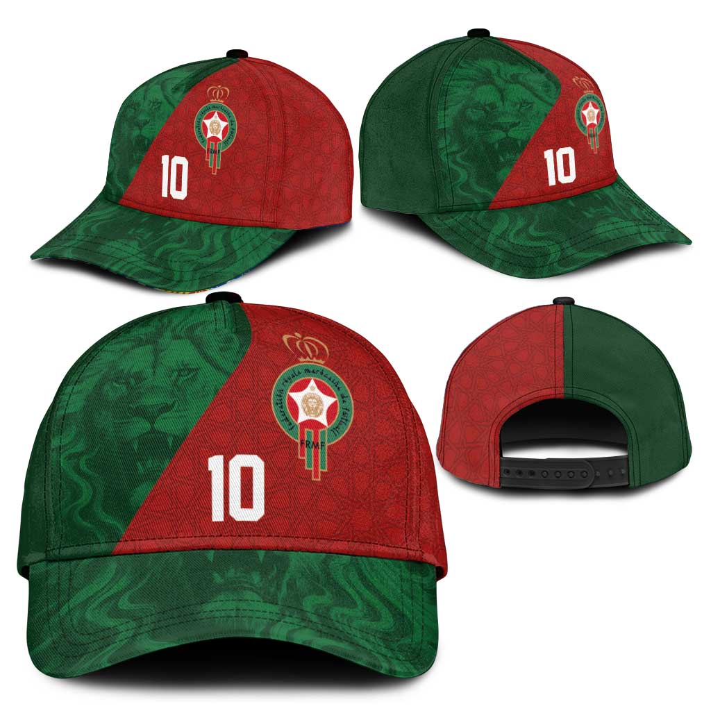 Custom Morocco National Football Classic Cap The Atlas Lions Spirit - Wonder Print Shop