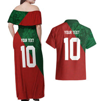 Custom Morocco National Football Couples Matching Off Shoulder Maxi Dress and Hawaiian Shirt The Atlas Lions Spirit - Wonder Print Shop