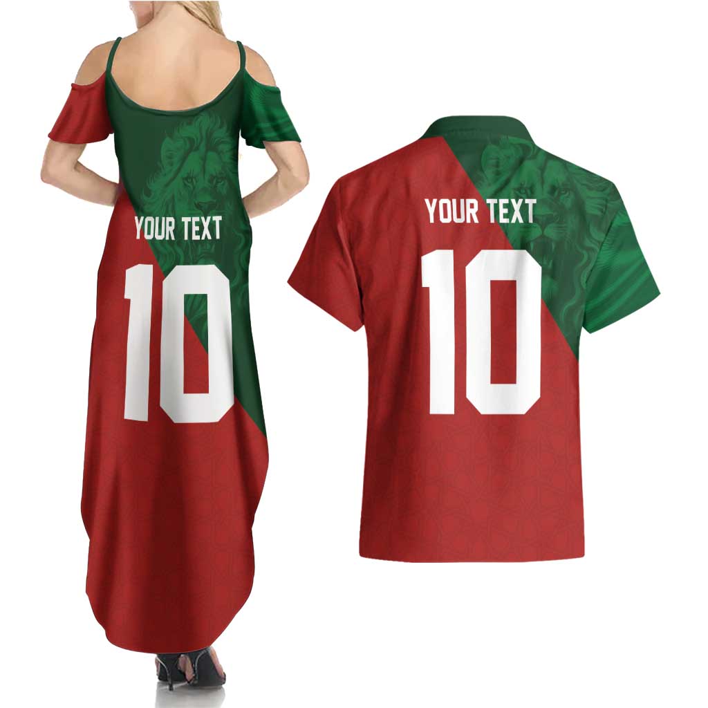 Custom Morocco National Football Couples Matching Summer Maxi Dress and Hawaiian Shirt The Atlas Lions Spirit - Wonder Print Shop