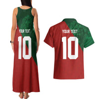 Custom Morocco National Football Couples Matching Tank Maxi Dress and Hawaiian Shirt The Atlas Lions Spirit - Wonder Print Shop