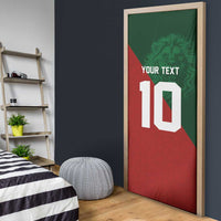 Custom Morocco National Football Door Cover The Atlas Lions Spirit - Wonder Print Shop