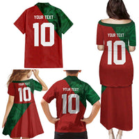 Custom Morocco National Football Family Matching Puletasi and Hawaiian Shirt The Atlas Lions Spirit - Wonder Print Shop