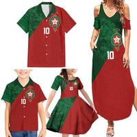 Custom Morocco National Football Family Matching Summer Maxi Dress and Hawaiian Shirt The Atlas Lions Spirit - Wonder Print Shop