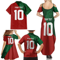 Custom Morocco National Football Family Matching Summer Maxi Dress and Hawaiian Shirt The Atlas Lions Spirit - Wonder Print Shop