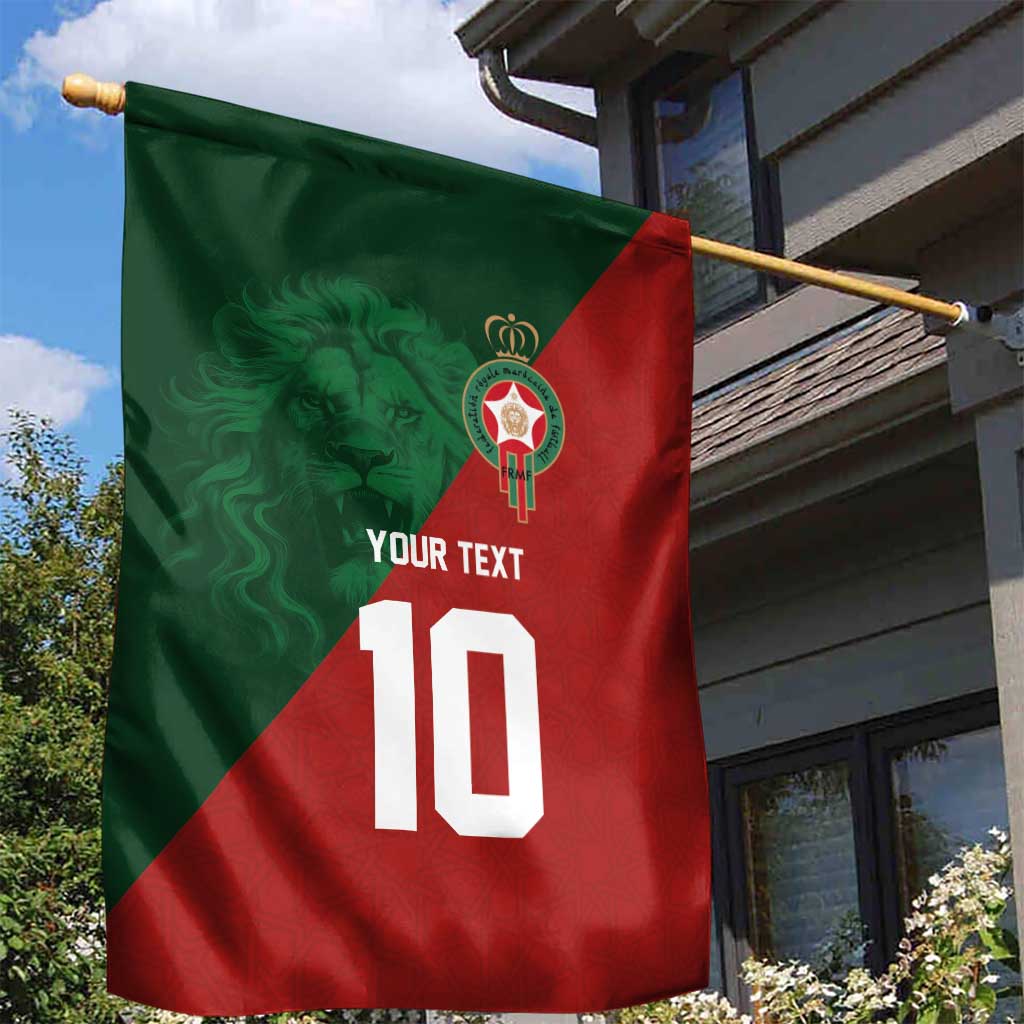 Custom Morocco National Football Garden Flag The Atlas Lions Spirit - Wonder Print Shop
