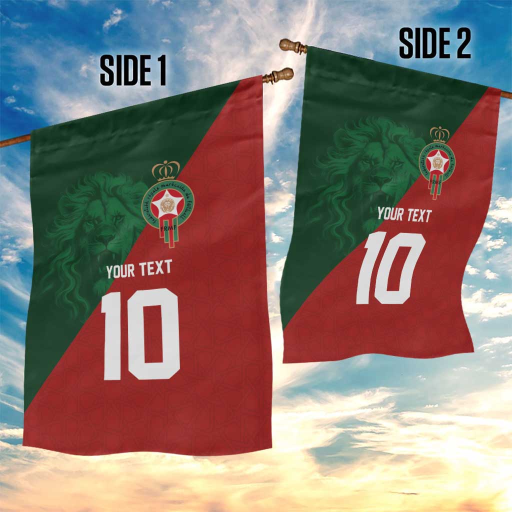 Custom Morocco National Football Garden Flag The Atlas Lions Spirit - Wonder Print Shop