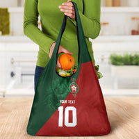 Custom Morocco National Football Grocery Bag The Atlas Lions Spirit - Wonder Print Shop