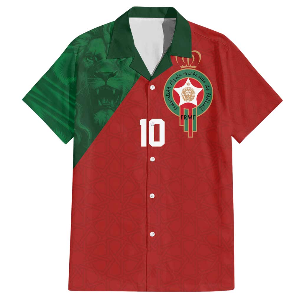 Custom Morocco National Football Hawaiian Shirt The Atlas Lions Spirit - Wonder Print Shop