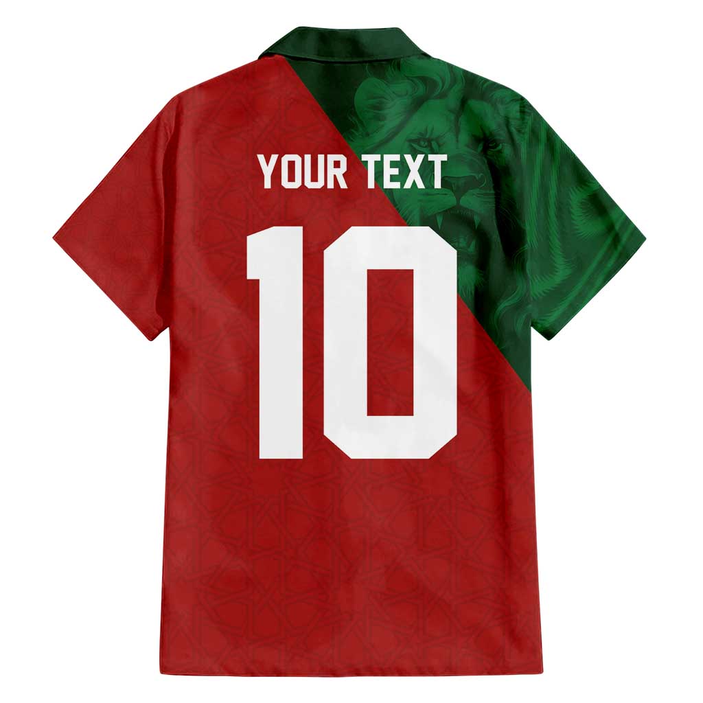 Custom Morocco National Football Hawaiian Shirt The Atlas Lions Spirit - Wonder Print Shop