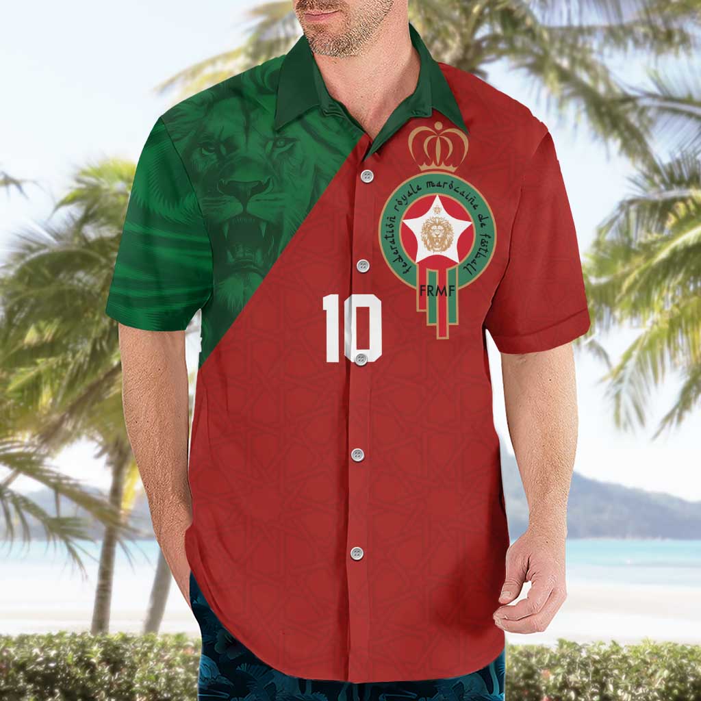 Custom Morocco National Football Hawaiian Shirt The Atlas Lions Spirit - Wonder Print Shop
