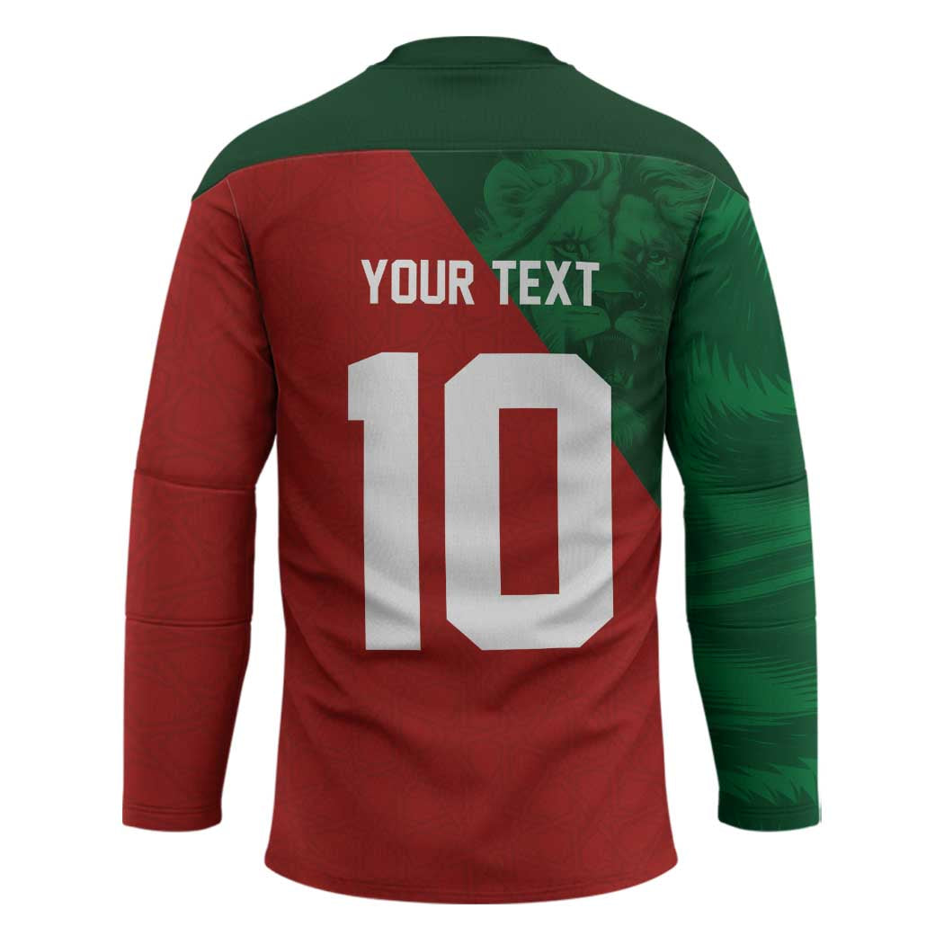 Custom Morocco National Football Hockey Jersey The Atlas Lions Spirit - Wonder Print Shop