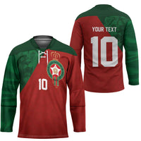Custom Morocco National Football Hockey Jersey The Atlas Lions Spirit - Wonder Print Shop