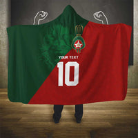 Custom Morocco National Football Hooded Blanket The Atlas Lions Spirit - Wonder Print Shop