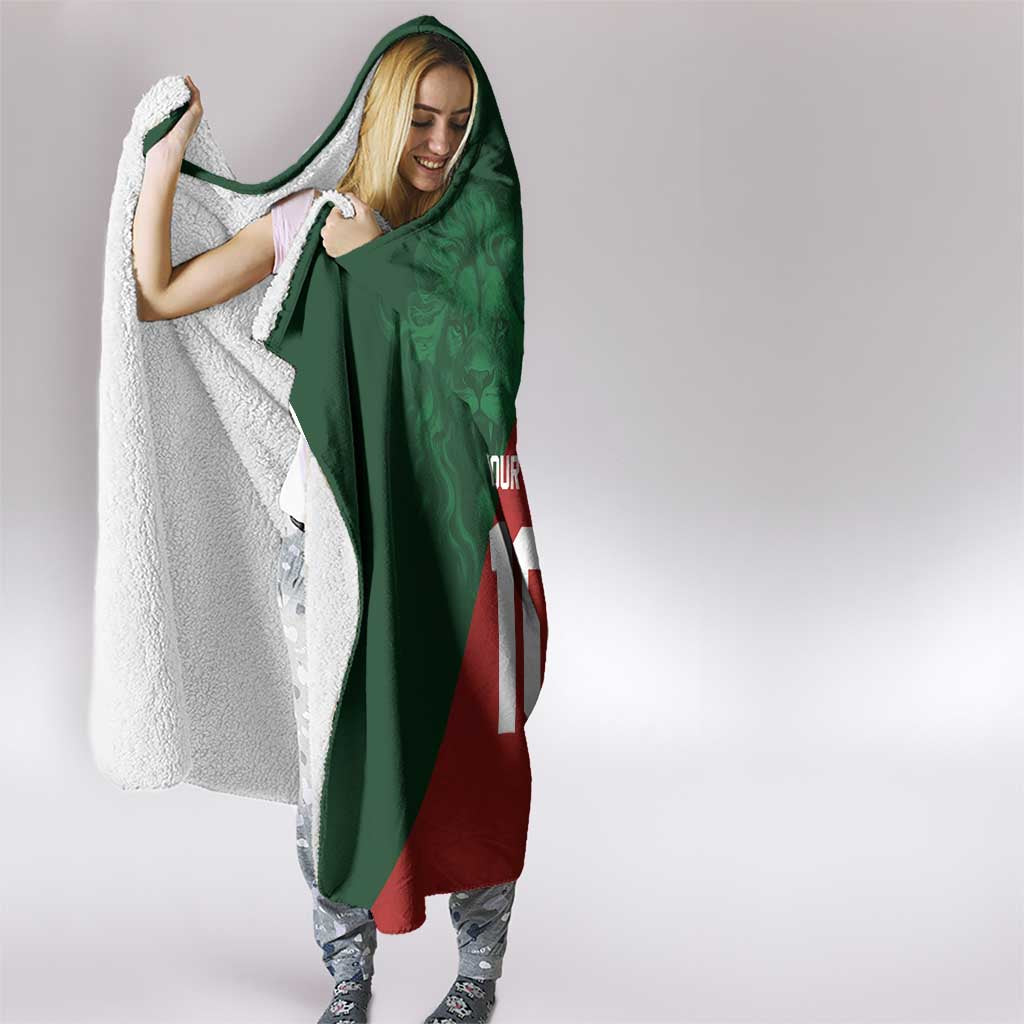 Custom Morocco National Football Hooded Blanket The Atlas Lions Spirit - Wonder Print Shop