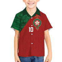 Custom Morocco National Football Kid Hawaiian Shirt The Atlas Lions Spirit - Wonder Print Shop