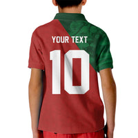 Custom Morocco National Football Kid Polo Shirt The Atlas Lions Spirit - Wonder Print Shop