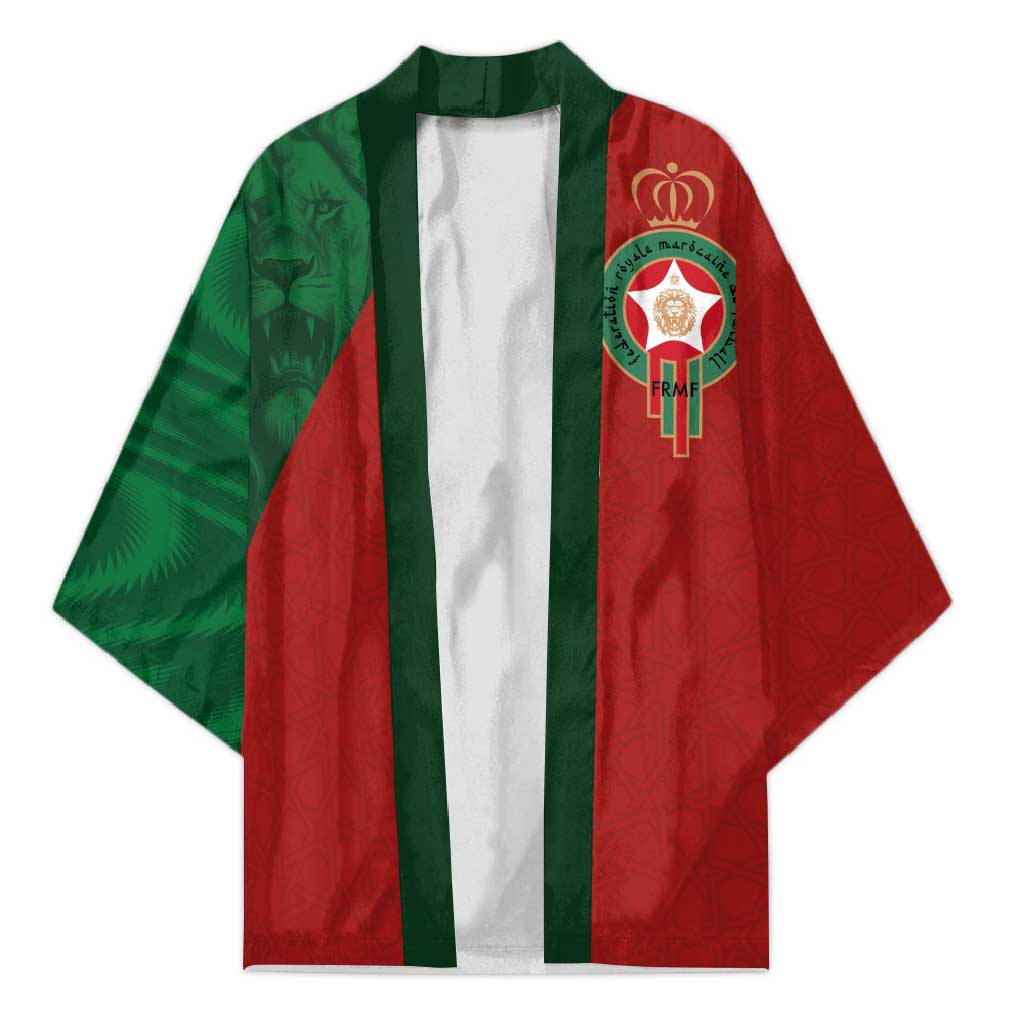 Custom Morocco National Football Kimono The Atlas Lions Spirit - Wonder Print Shop