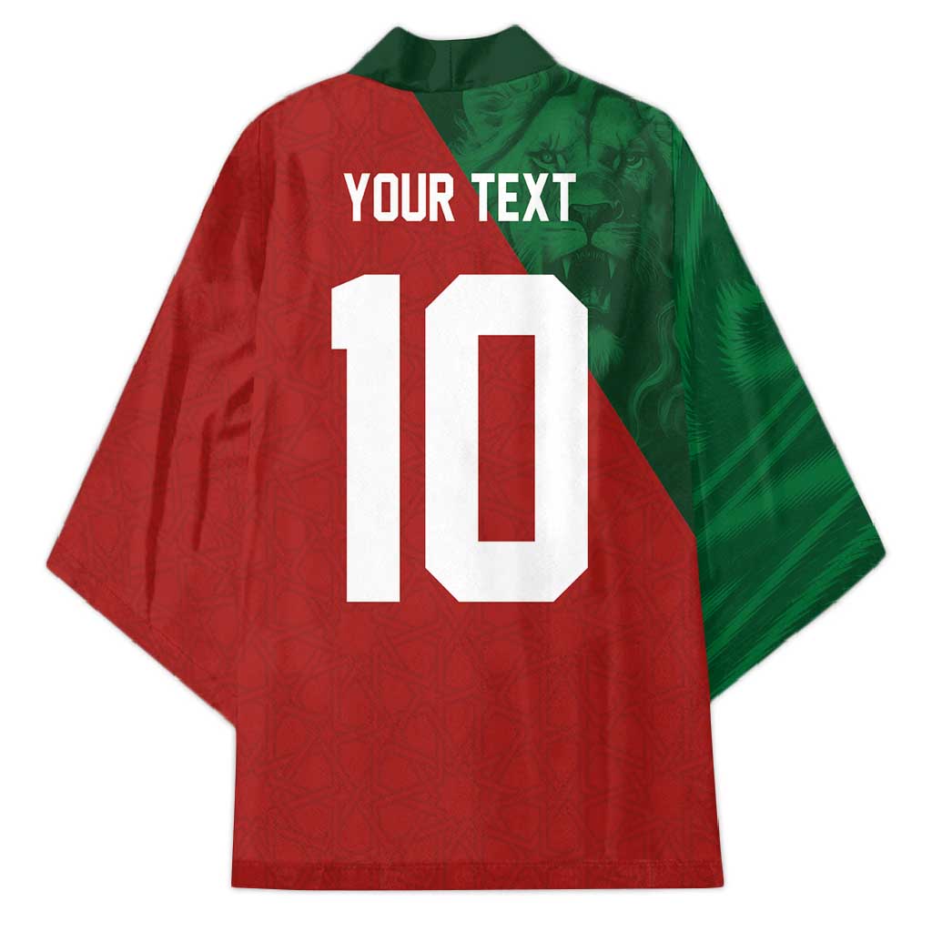 Custom Morocco National Football Kimono The Atlas Lions Spirit - Wonder Print Shop