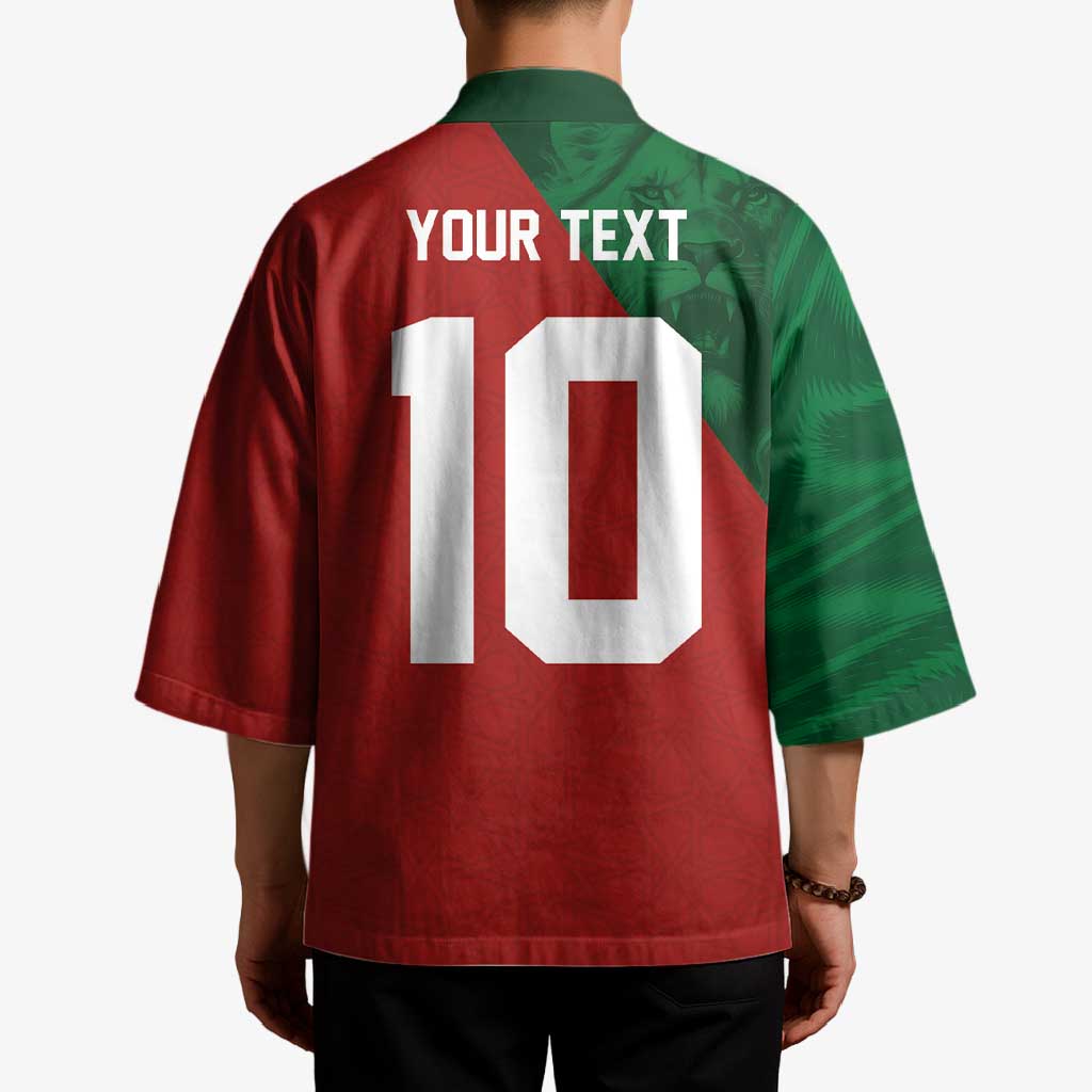 Custom Morocco National Football Kimono The Atlas Lions Spirit - Wonder Print Shop