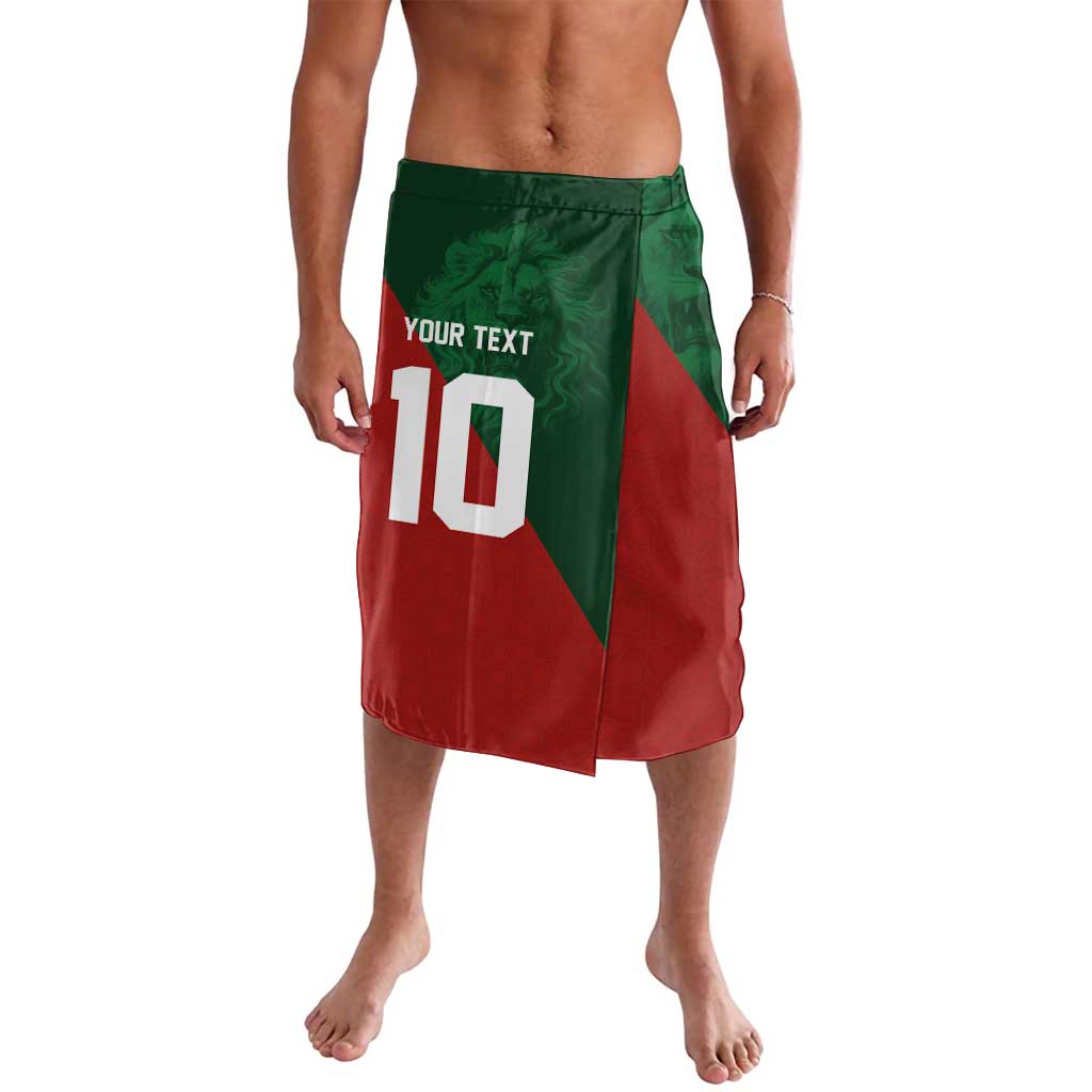 Custom Morocco National Football Lavalava The Atlas Lions Spirit - Wonder Print Shop